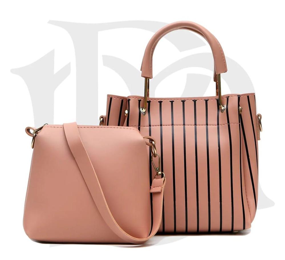 2 Pcs Women Leather Printed Hand Bag