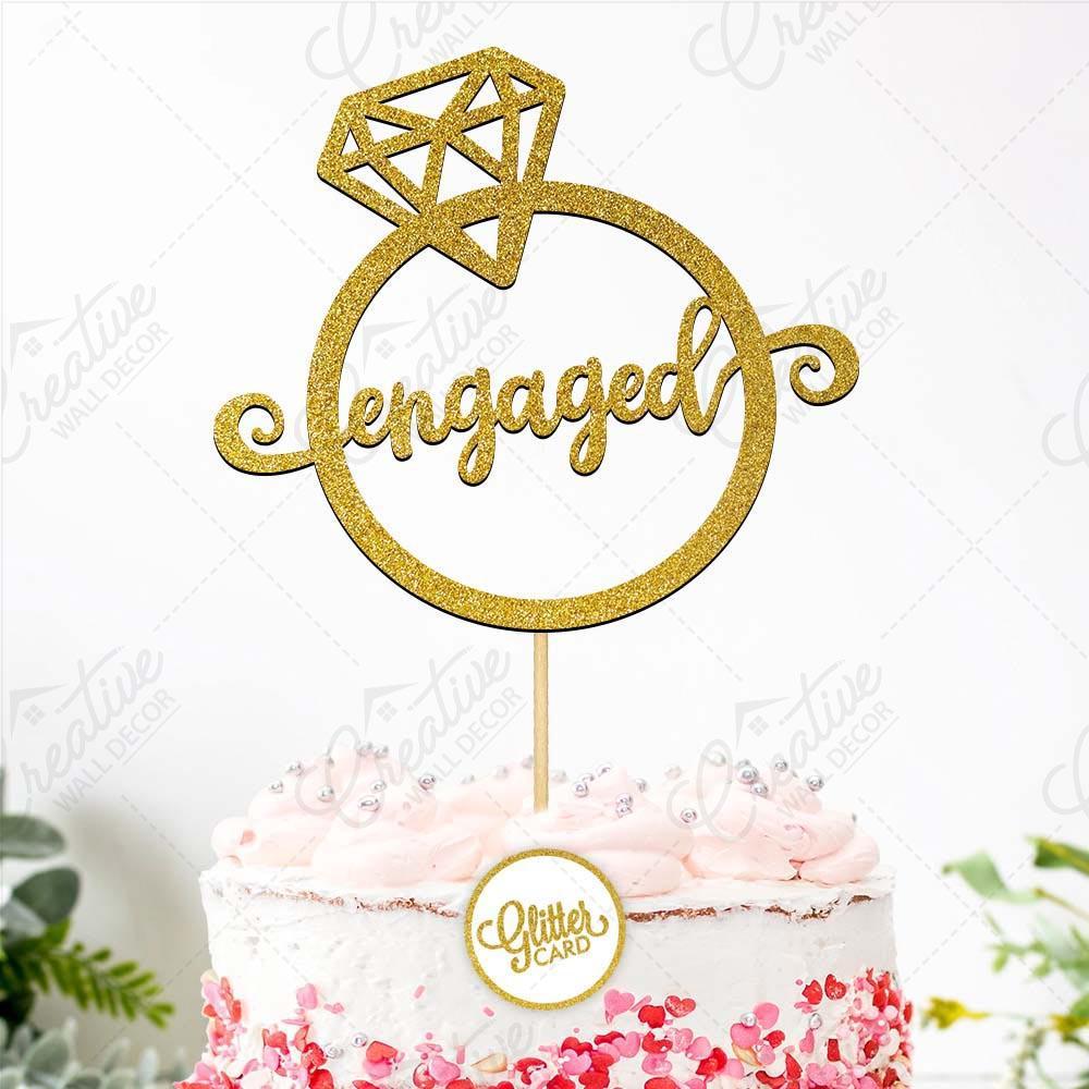 Engaged Cake Topper