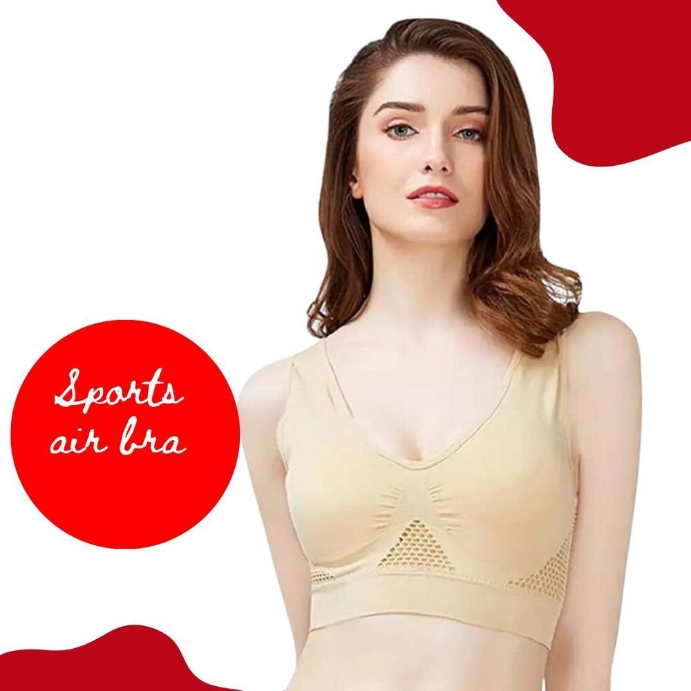 Women's Plain Sports Beige Color Bra