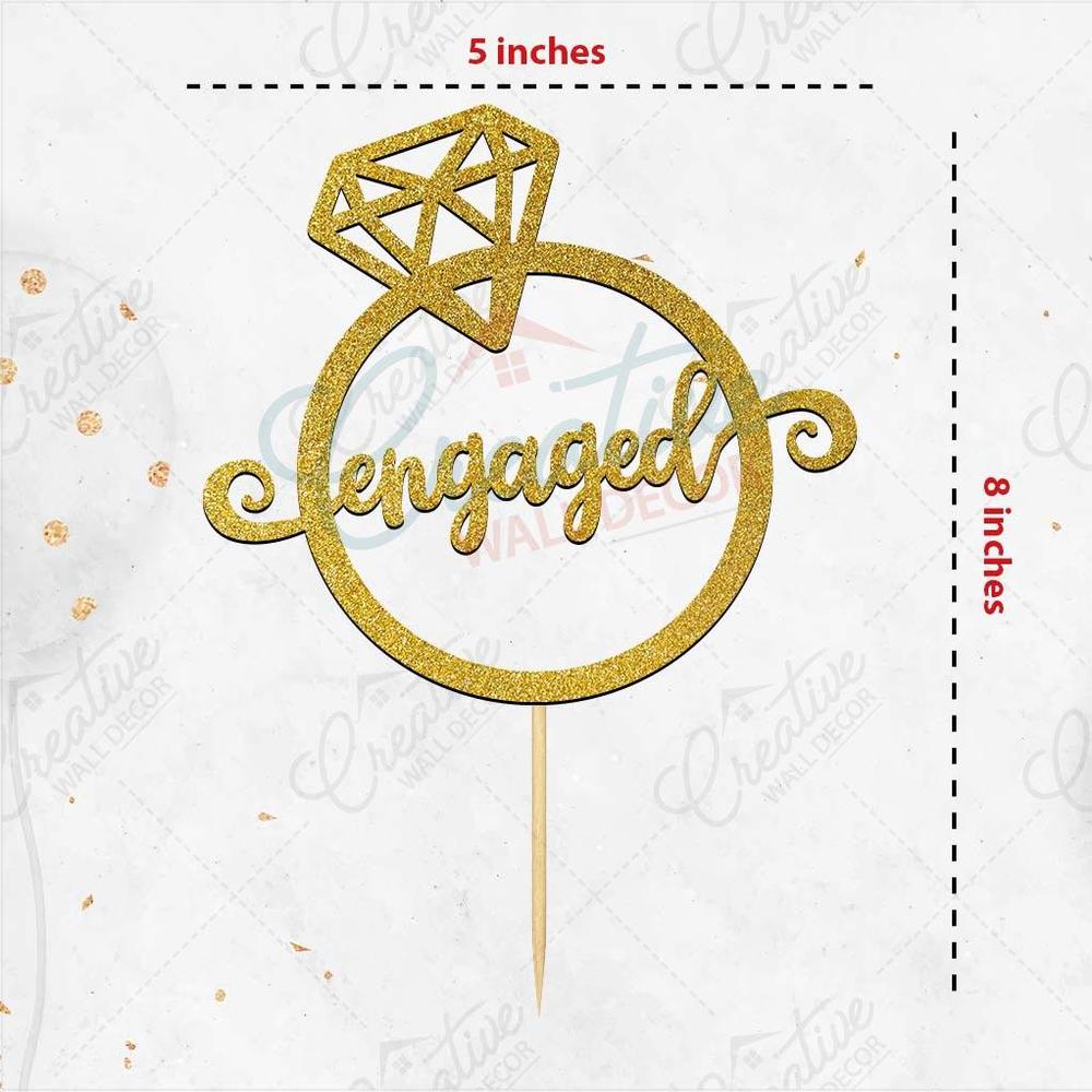 Engaged Cake Topper