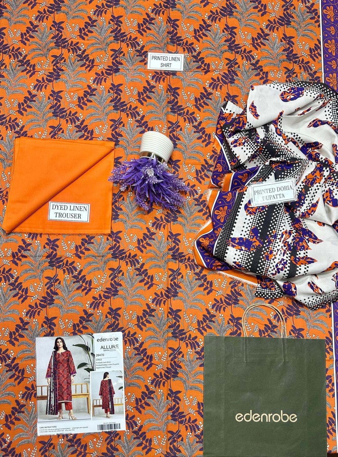 3 Ps Women's unstitched Lawn prinyed Suit