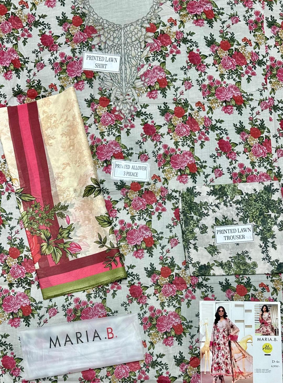 3 Pcs Women's Unstitched Printed Suit