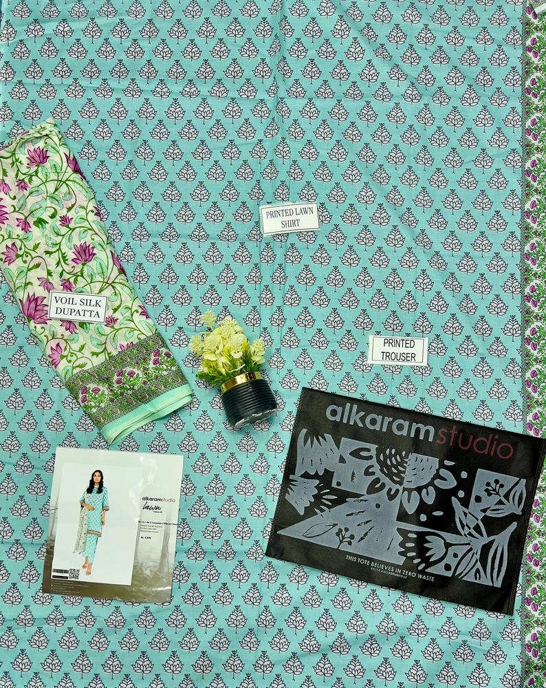 3 Pcs Women's Unstitched Printed Suit