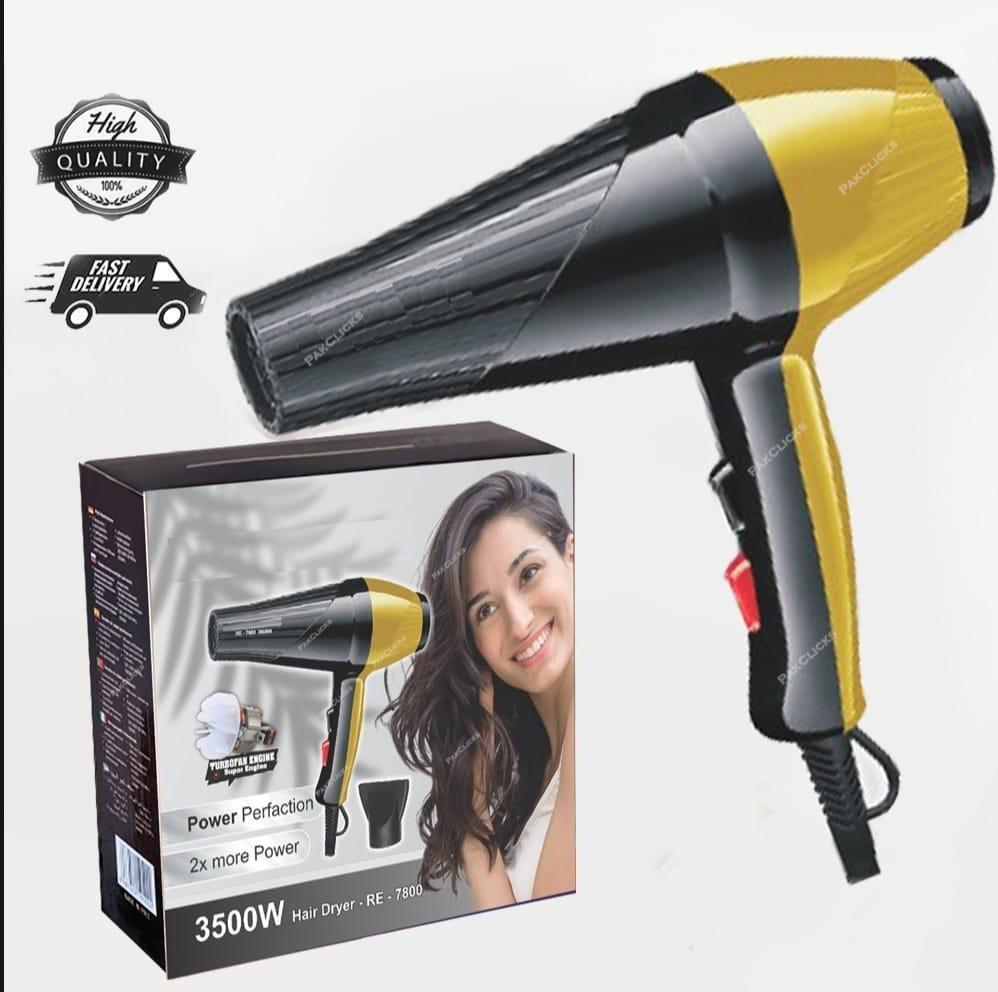 Fast Drying Hair Dryer with Cold/Warm/Hot Settings - 3500W Powerful Performance