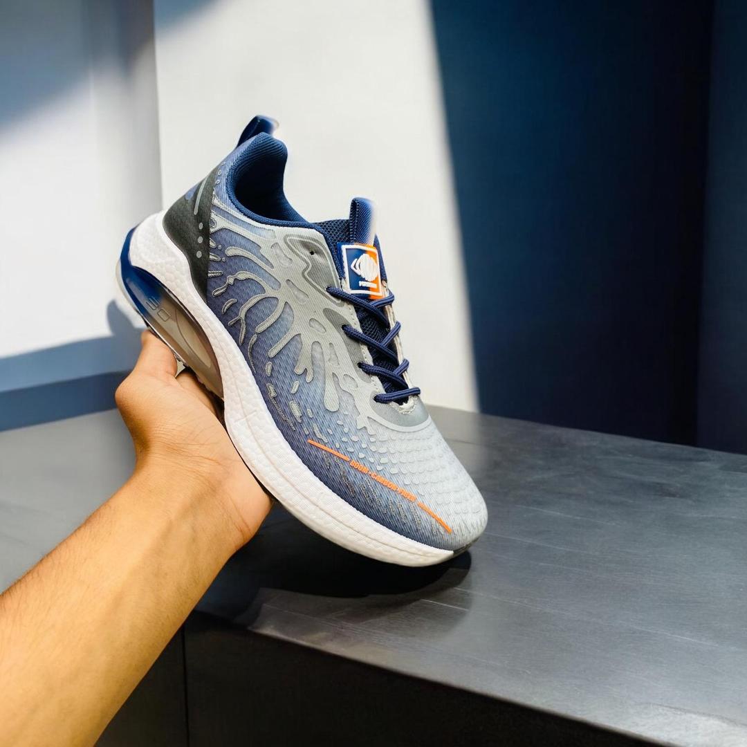 Men's Casual Sneakers - Synthetic Leather, Trendy Print Design