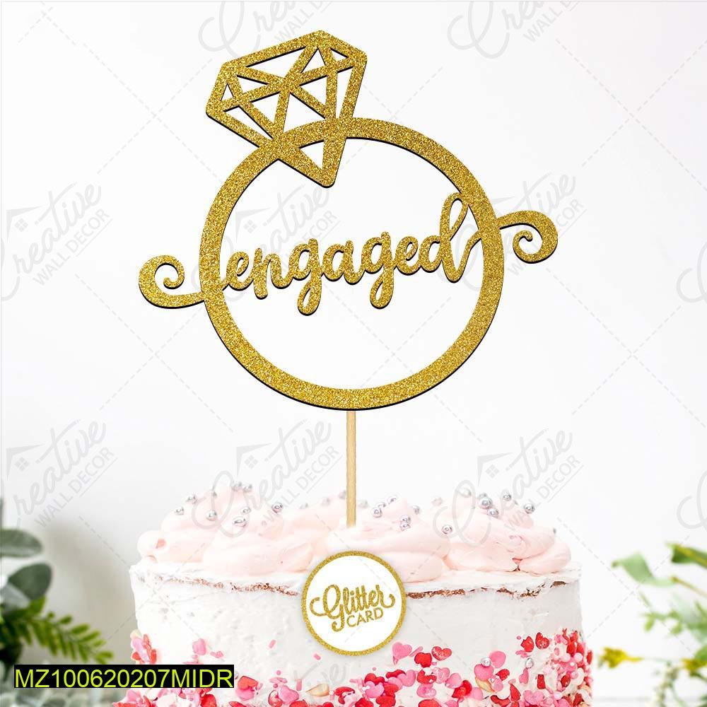 Engaged Cake Topper