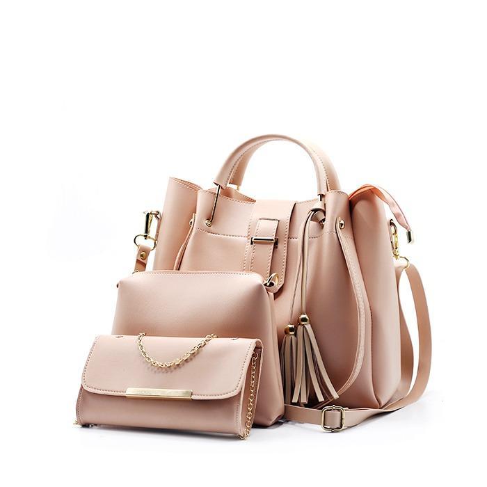 3 Pcs Women Beautiful PU Leather Shoulder Bag