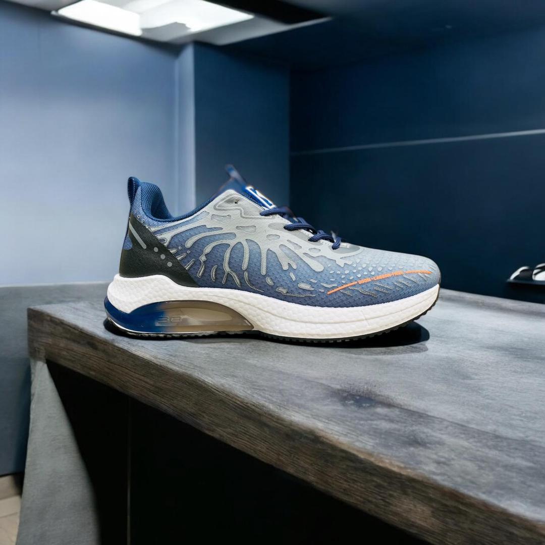 Men's Casual Sneakers - Synthetic Leather, Trendy Print Design