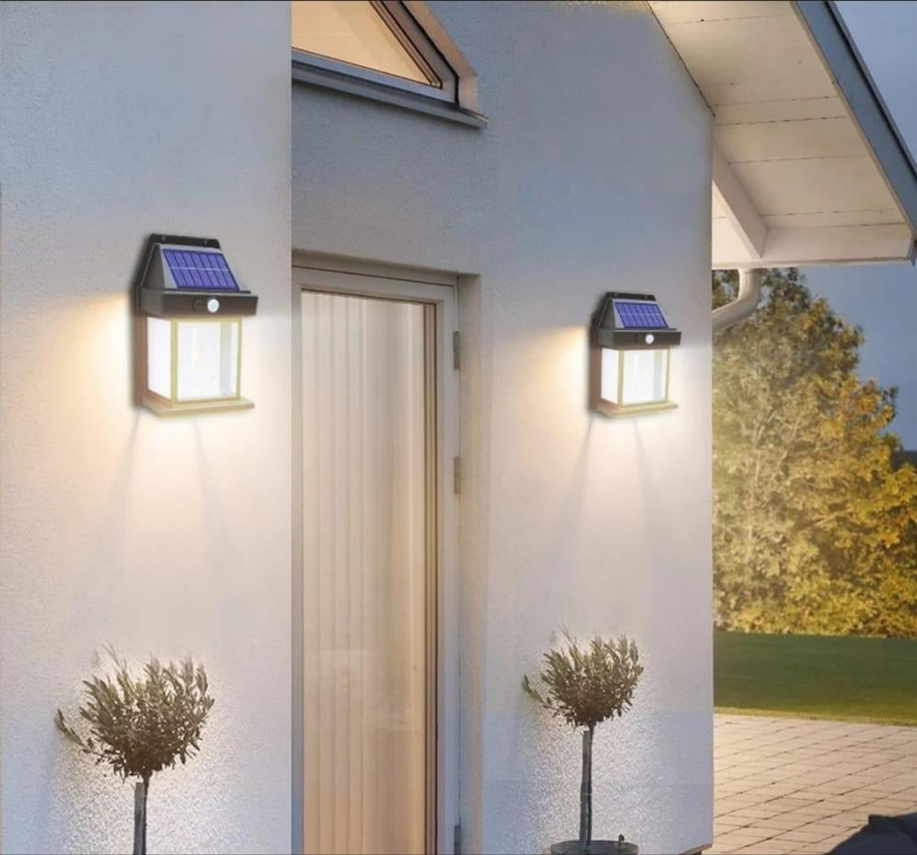 Solar Motion Sensor Outdoor Wall Light