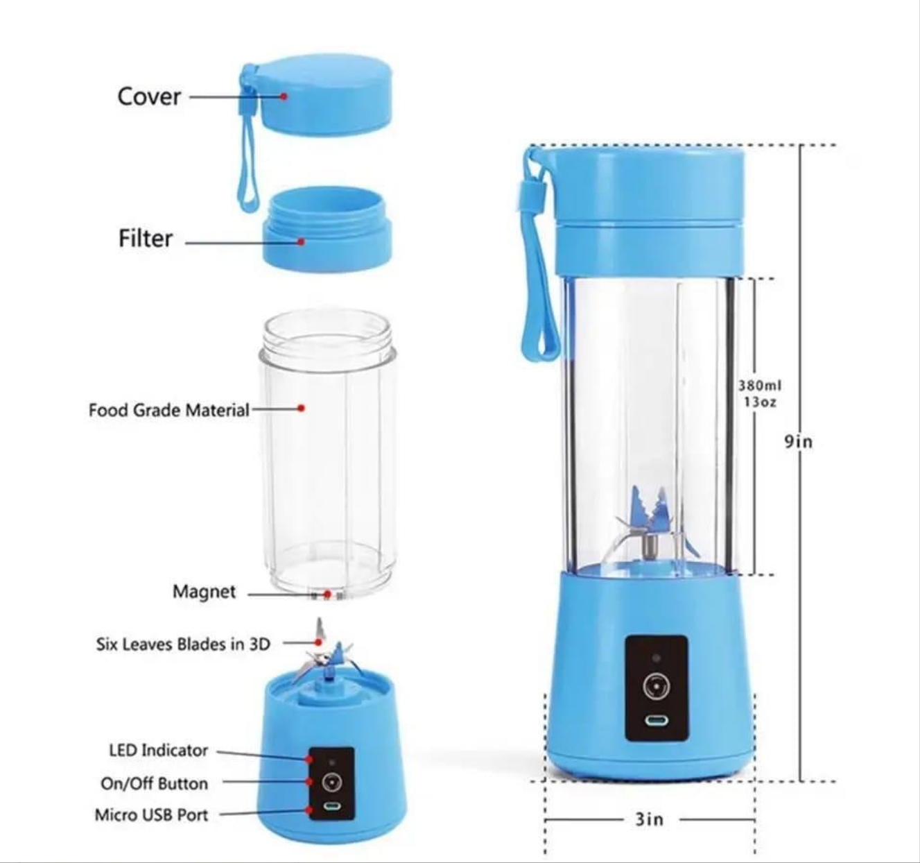 Electric Portable Rechargeable Juicer Mechine