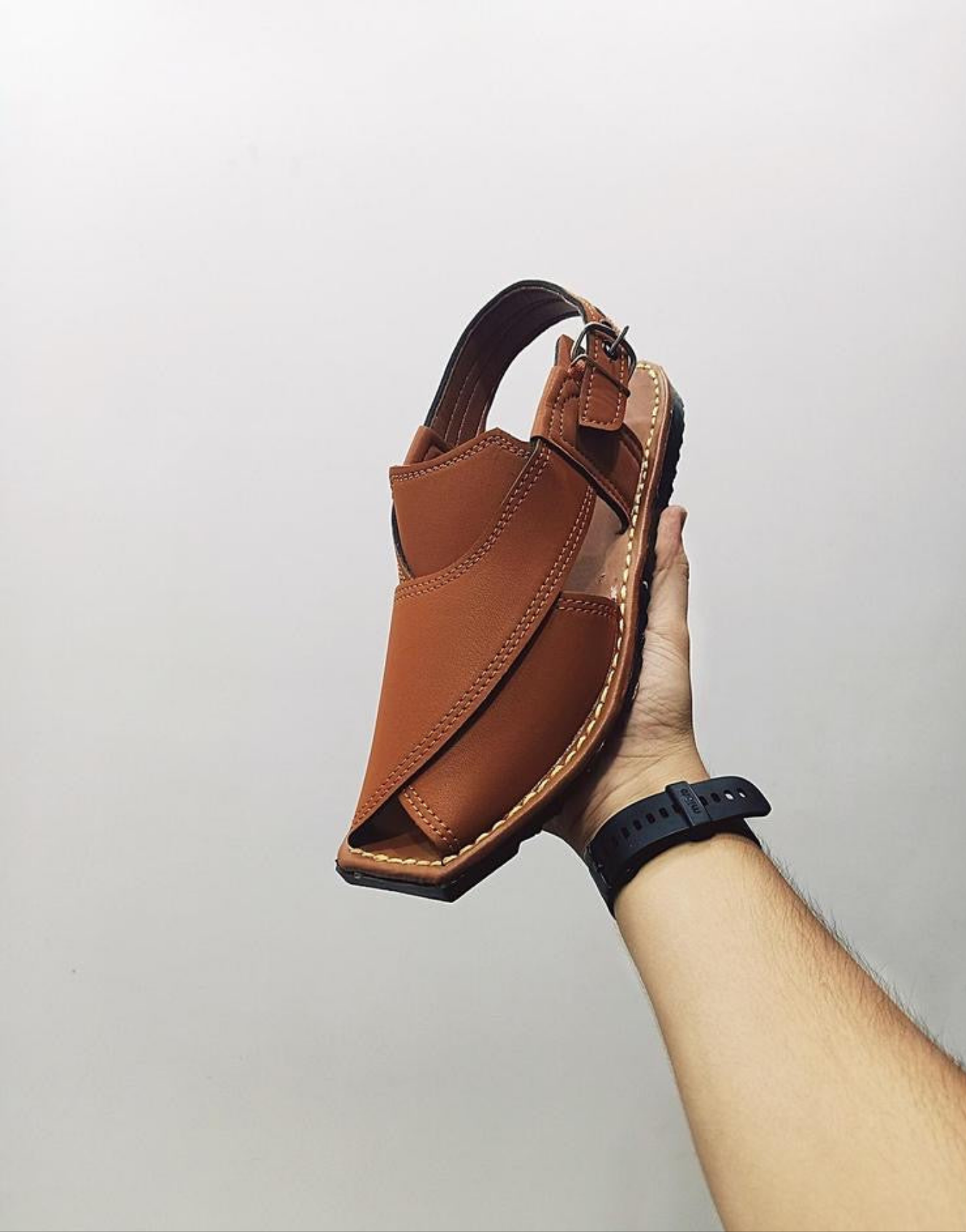 Jafspot Men's handmade new peshawri Chappal, Jf017, Beige