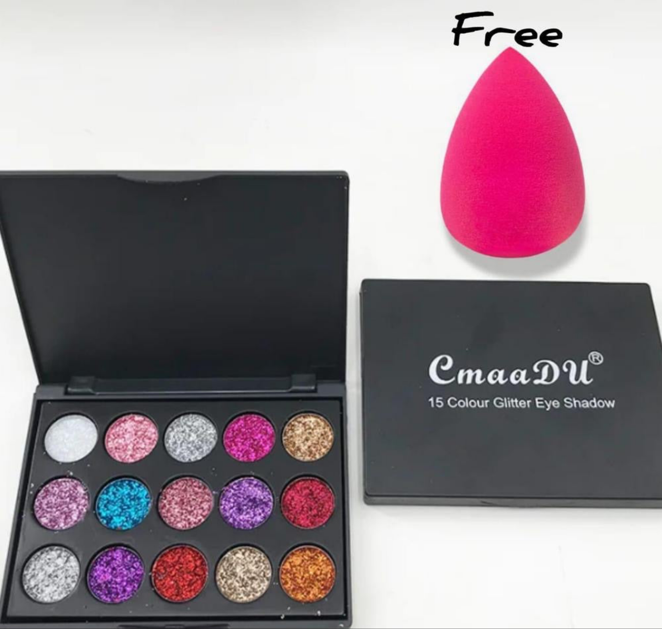 Shimmer Eyeshadow With Beauty Blender Makeup
