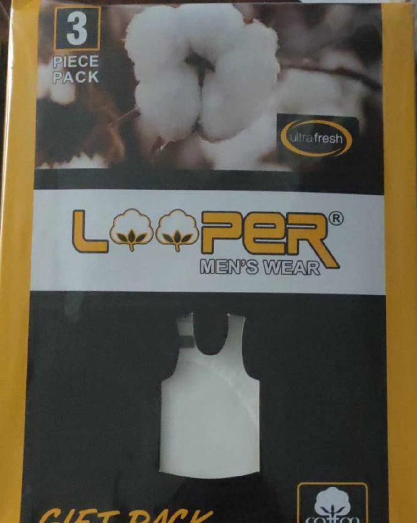 Men's Cotton Vest, pack of 3