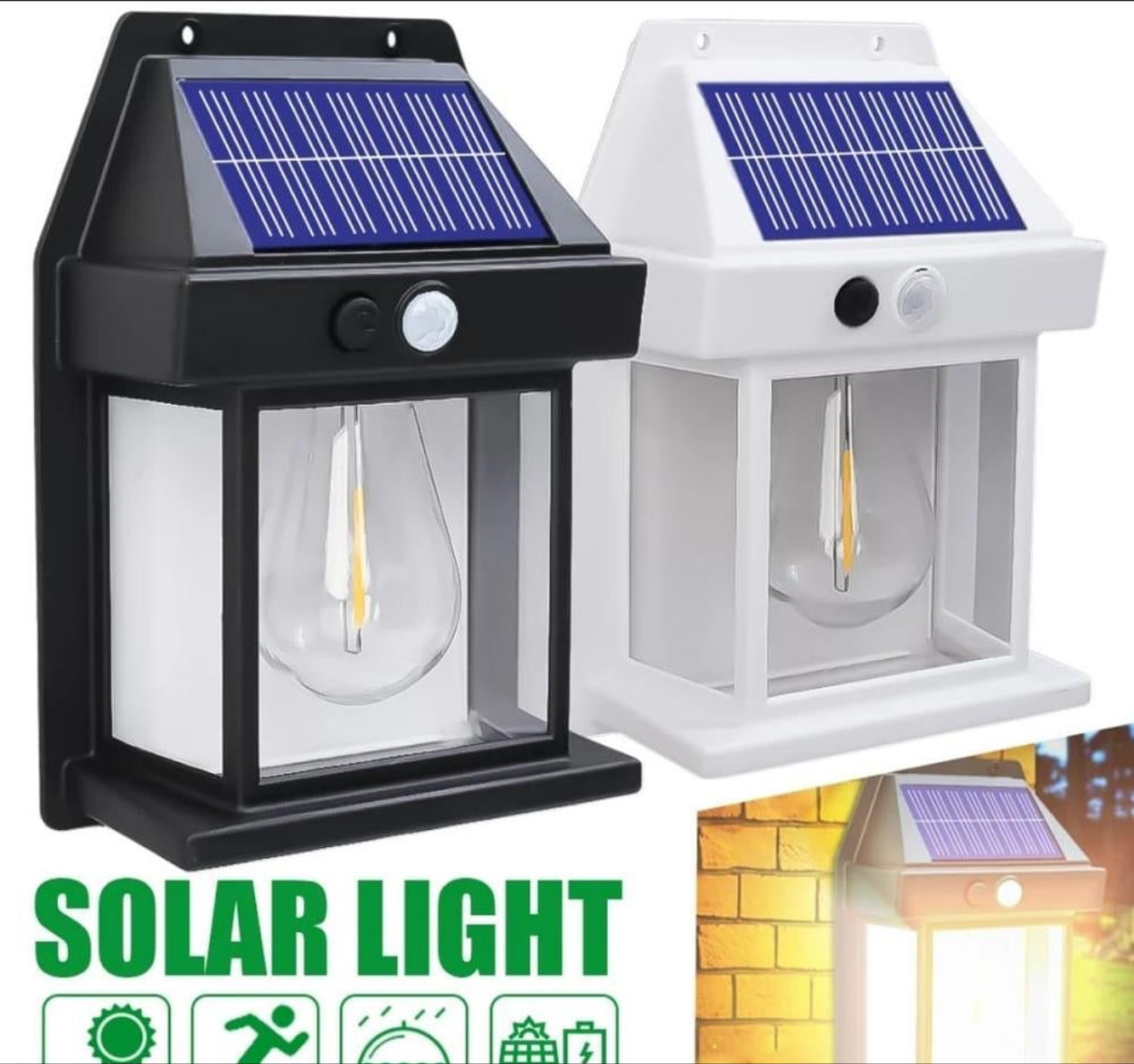 Solar Motion Sensor Outdoor Wall Light