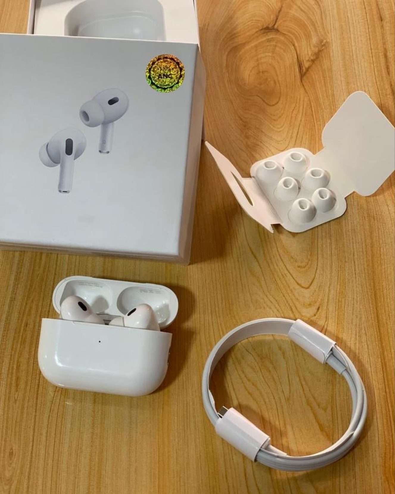 Airpods pro 2 Generation Platinum with ANC Designed by in Califorina Assembeld in USA