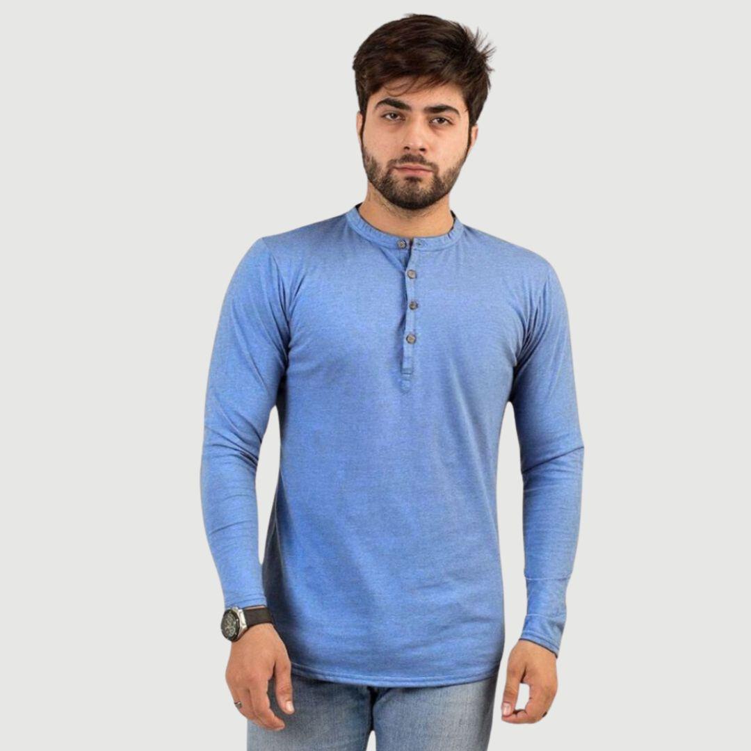 Men's Cotton Jersey Kurti Style Shirt – Soft, Breathable & Stylish Casual Wear