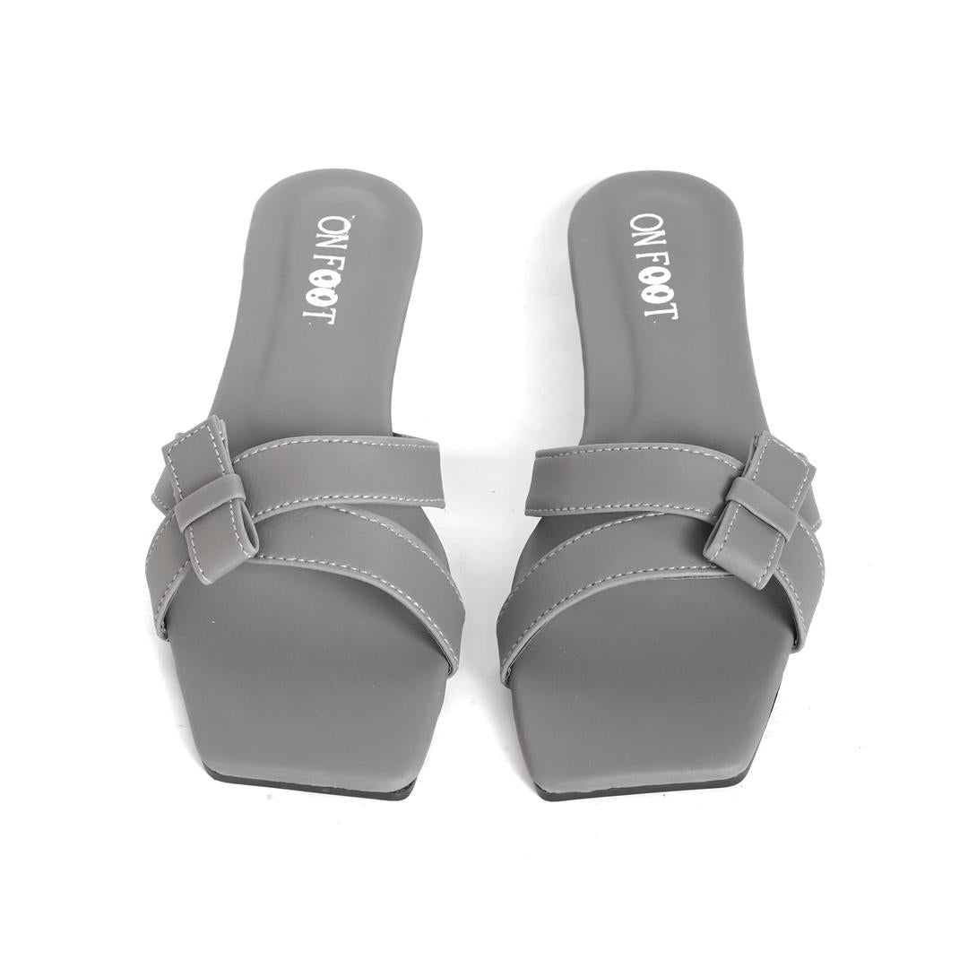 Women's Rexine Fancy Flats – Stylish, Comfortable, and Trendy Footwear (Red / Grey)