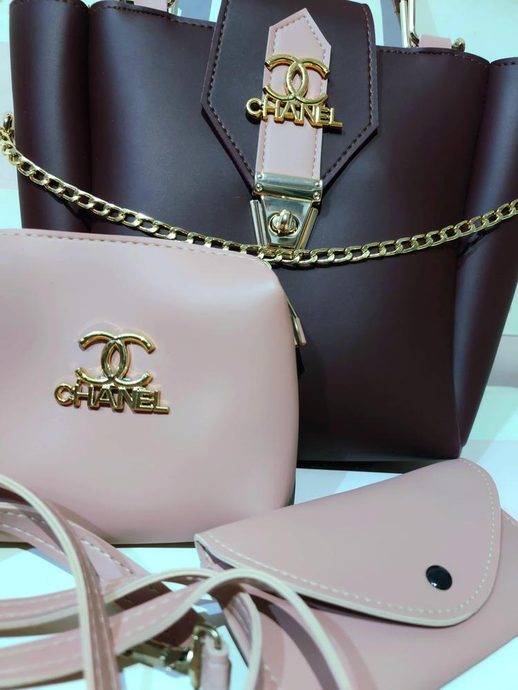 3 Pcs Women's PU Leather Hand Bag set