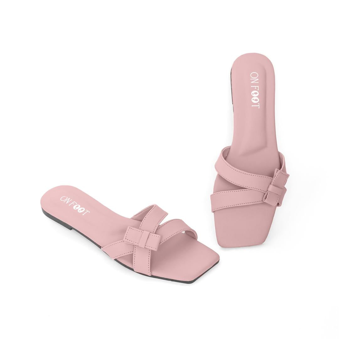 Women's Rexine Fancy Flats – Stylish, Comfortable, and Trendy Footwear (Purple / Pink)