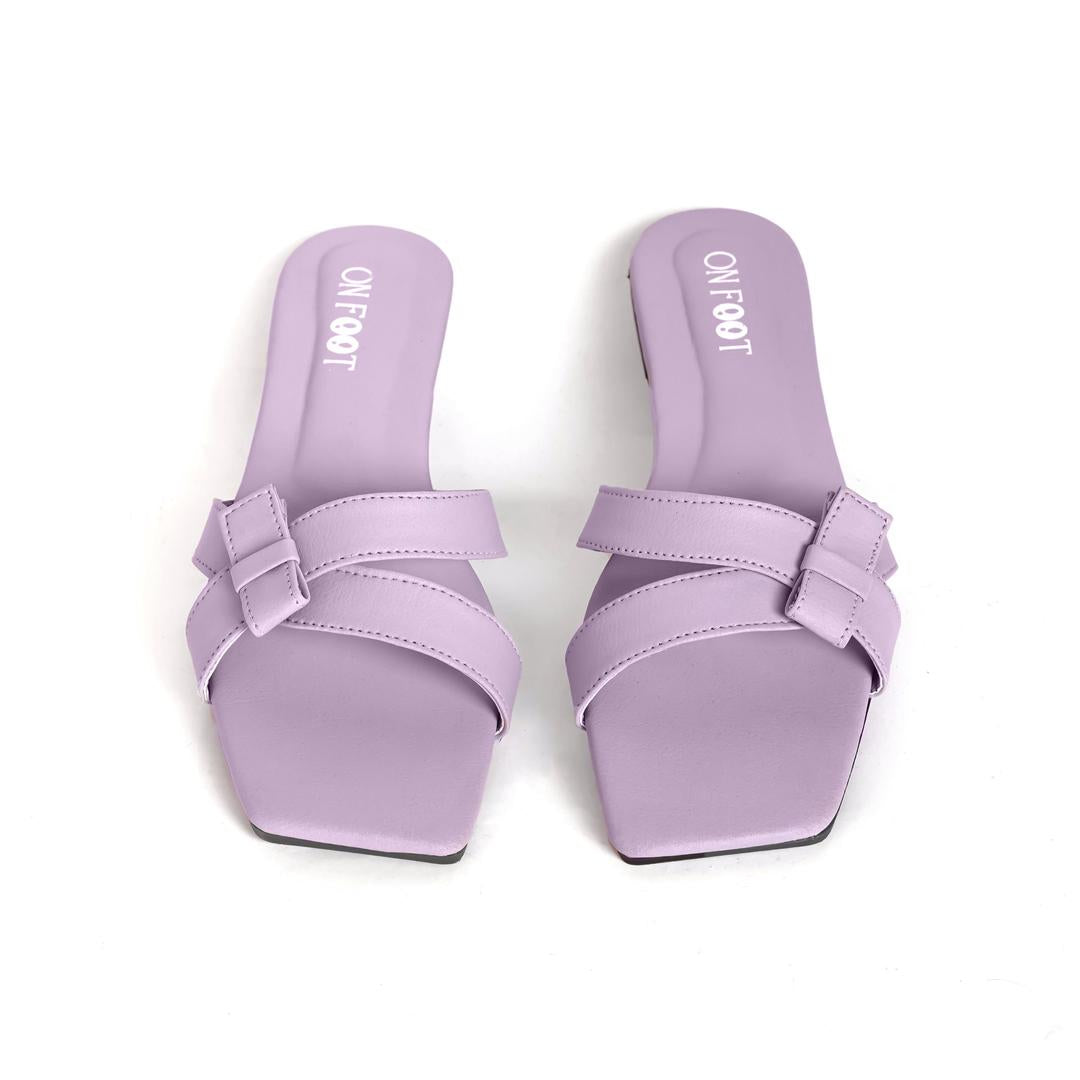 Women's Rexine Fancy Flats – Stylish, Comfortable, and Trendy Footwear (Purple / Pink)