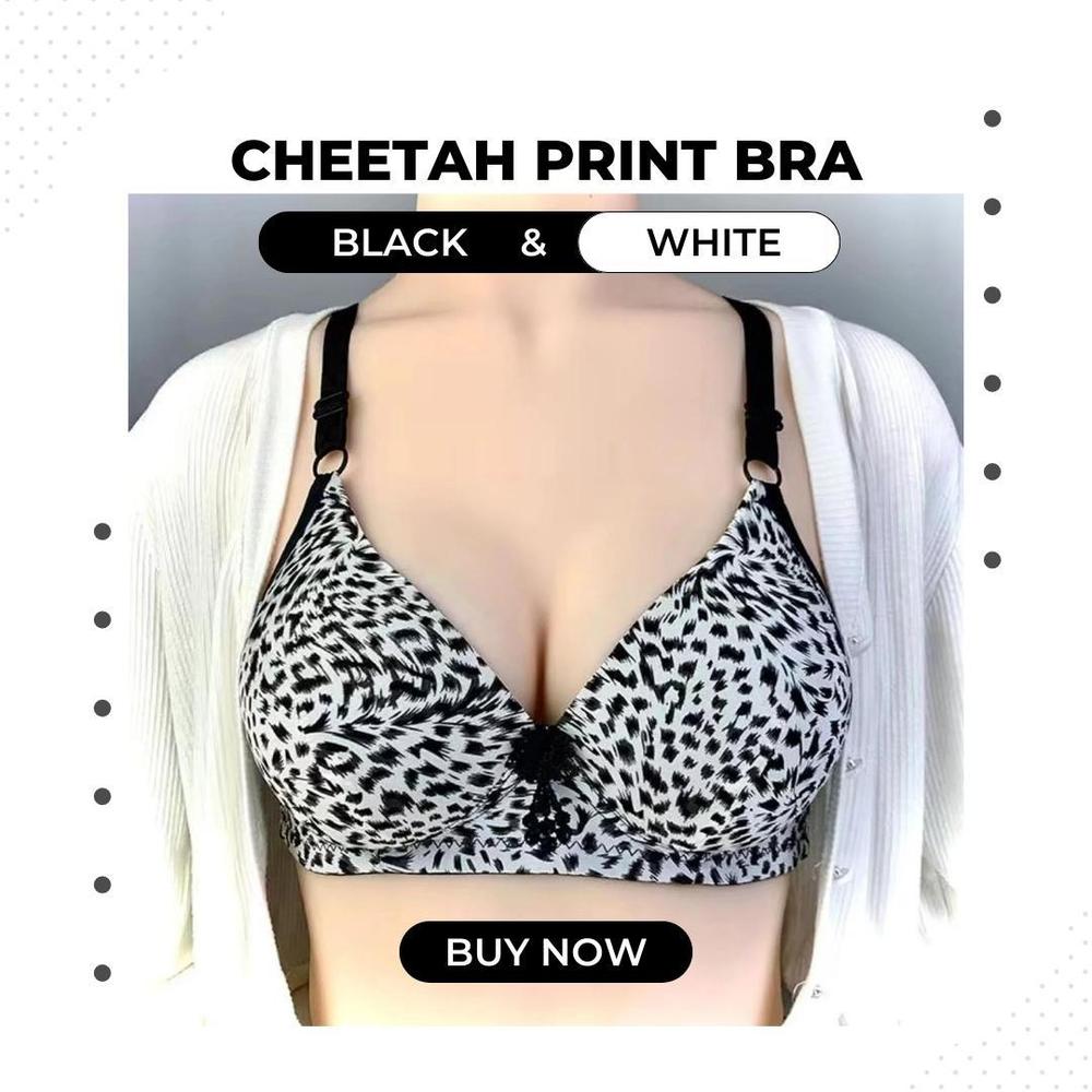 Women's Cheetah Printed Padded Cotton Bra