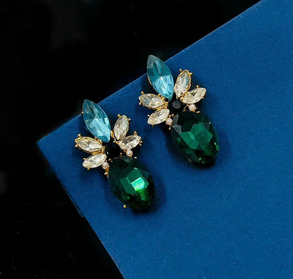 Elegant Crystal Royal Tops Earrings – Sparkling Luxury for Every Occasion