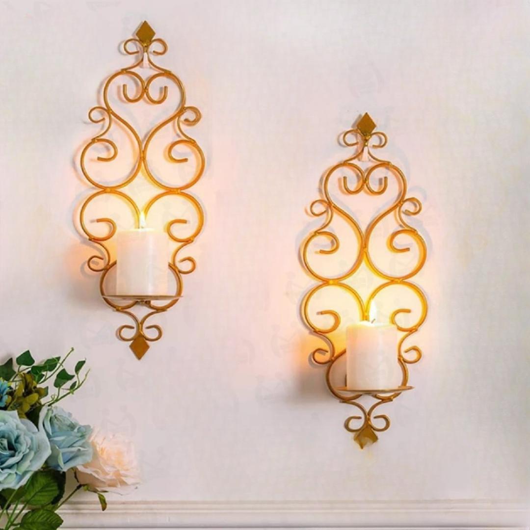 2 Pcs Unique Design Wooden Shelf Wall Art – Modern Decorative Floating Shelves