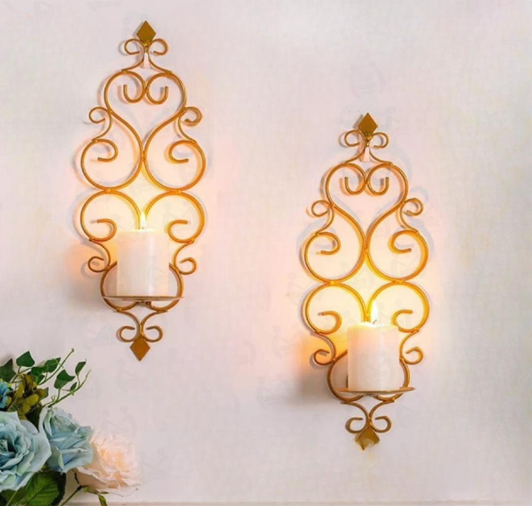 2 Pcs Unique Design Wooden Shelf Wall Art – Modern Decorative Floating Shelves