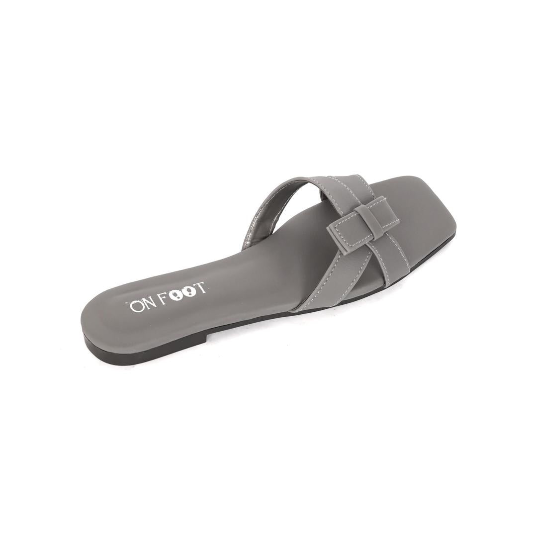 Women's Rexine Fancy Flats – Stylish, Comfortable, and Trendy Footwear (Red / Grey)