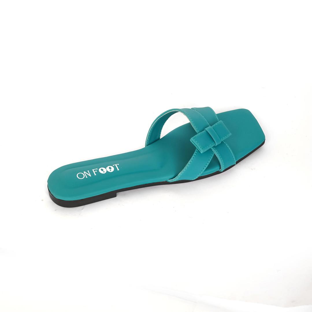 Women's Rexine Fancy Flats – Stylish, Comfortable, and Trendy Footwear (Green)