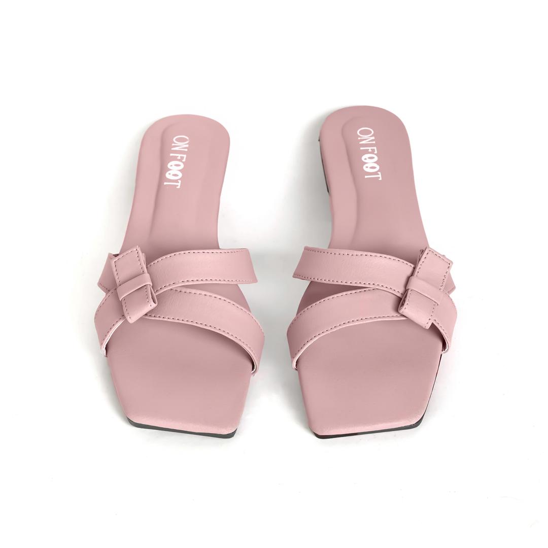 Women's Rexine Fancy Flats – Stylish, Comfortable, and Trendy Footwear (Purple / Pink)