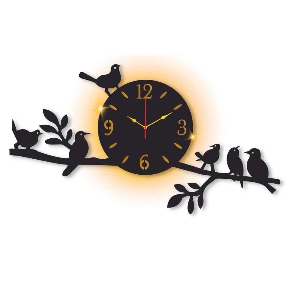 Sparrow design laminated wall clocks with beautiful