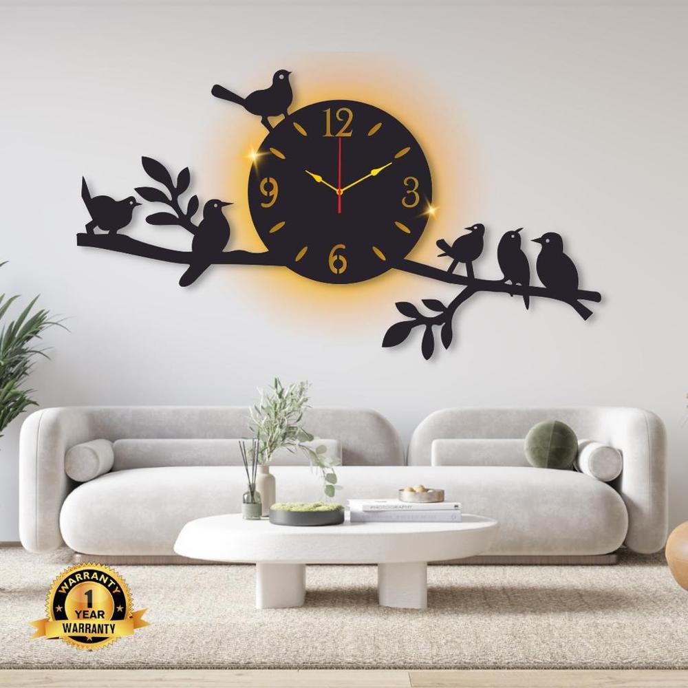 Sparrow design laminated wall clocks with beautiful